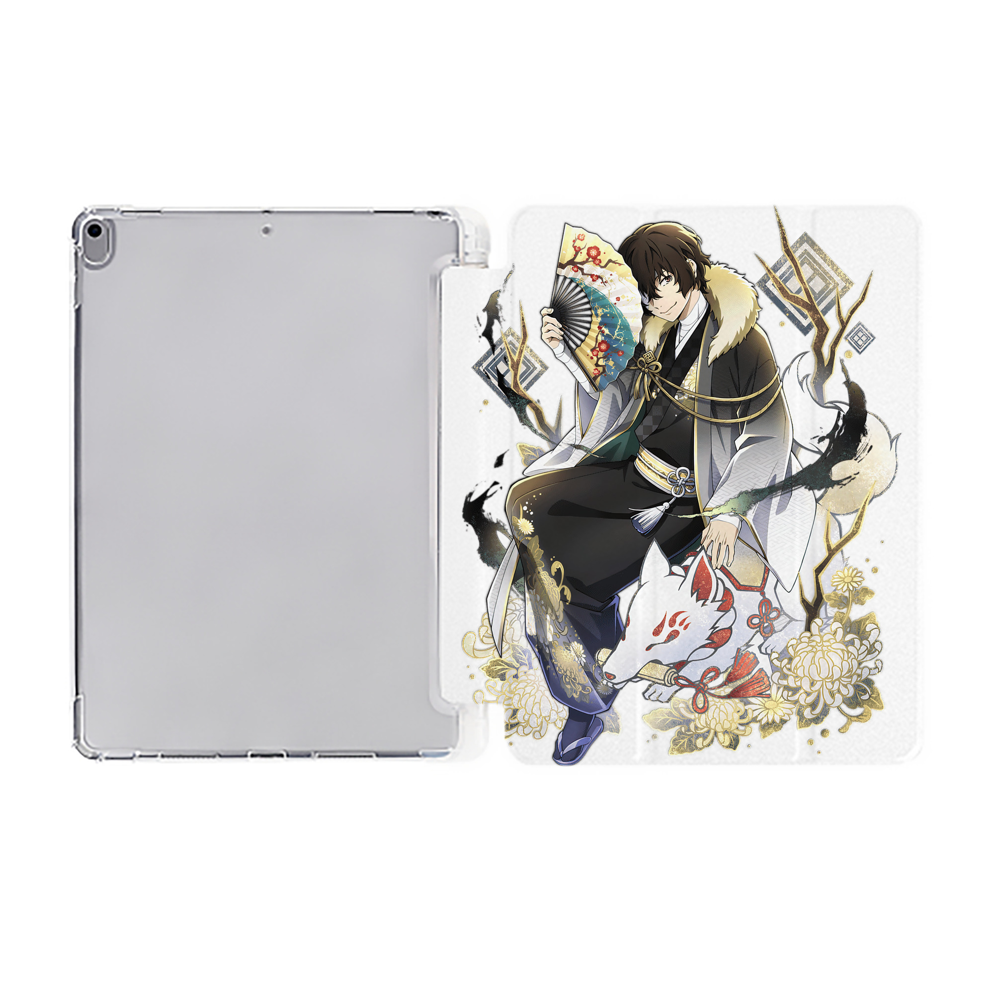（画像用） 文豪ストレイドッグス Bungo Stray Dogs IPad ケース ペン収納付き 三つ折りスタンド PUレザー×シリコン 対応機種9.5/10.5/10.9インチ